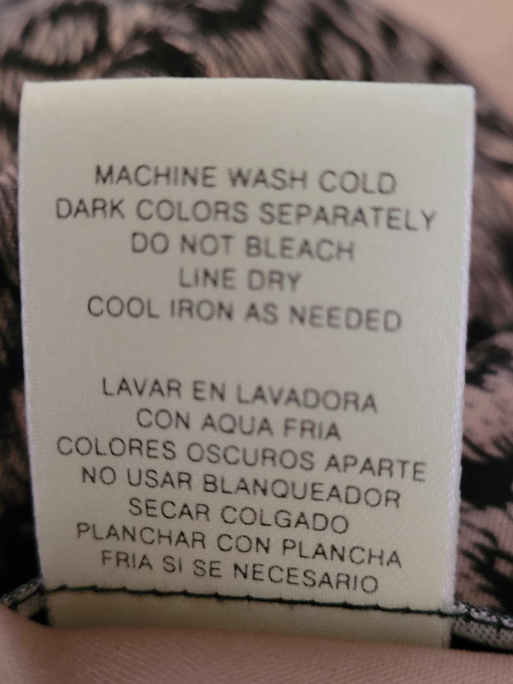 Notations Taupe and Black Leopard Print Button-Down Shirt Size L - Picture 10 of 10